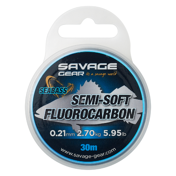 SEMI-SOFT FLUOROCARBON SEABASS 30M 0.39MM 8.04KG 17.72LB CLEAR