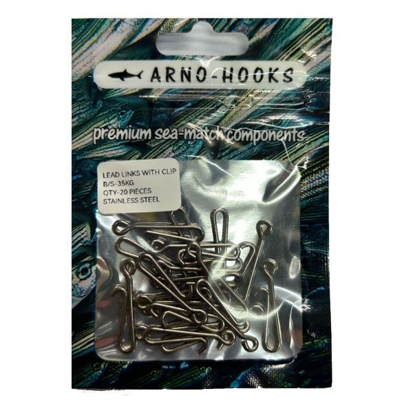 Arno-Hooks Lead Link With Clip - 20pk