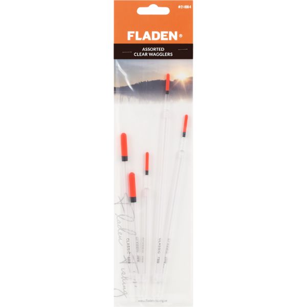 Fladen 5pk Assorted Clear Waggler Float 