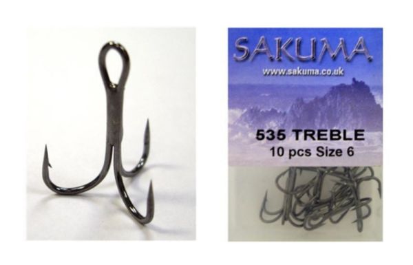 Sakuma 535 Treble Hooks 10pc - Size 6