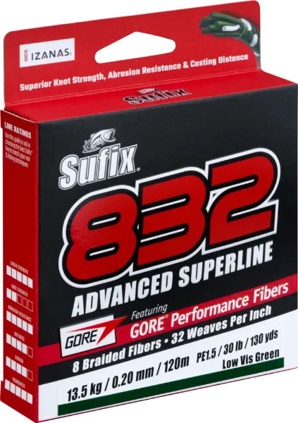 Sufix 832 Advanced Superline Low Vis Green 120m - 18lb