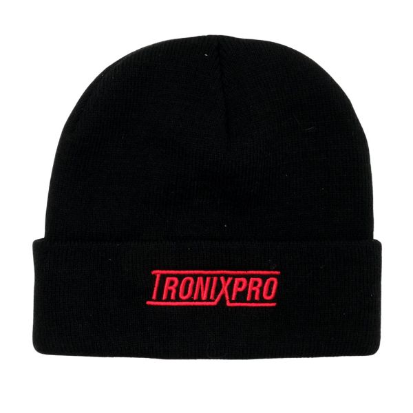 Tronixpro Classic Beanie Hat / Black and Red