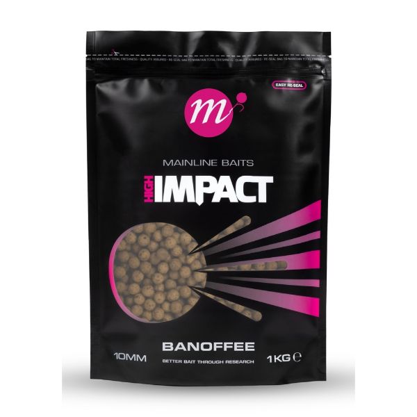 Mainline High Impact Boilie 1kg 10mm - Banoffee