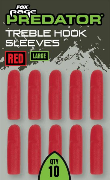 Fox Rage Predator Red Treble Hook Sleeves - Large