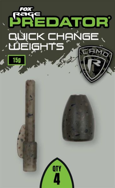 Fox Rage Predator Camo Quick Change Weights 10g x 4