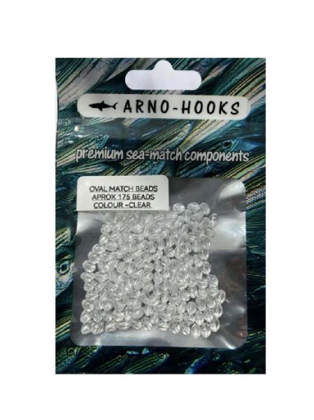 Arno Hooks Oval Match Beads - Clear