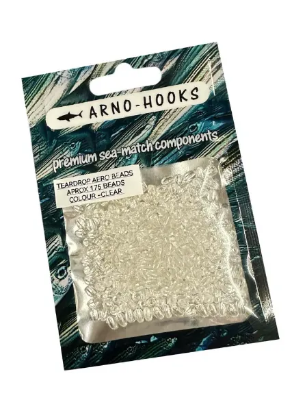 Arno-Hooks Teardrop Aero Beads - Clear