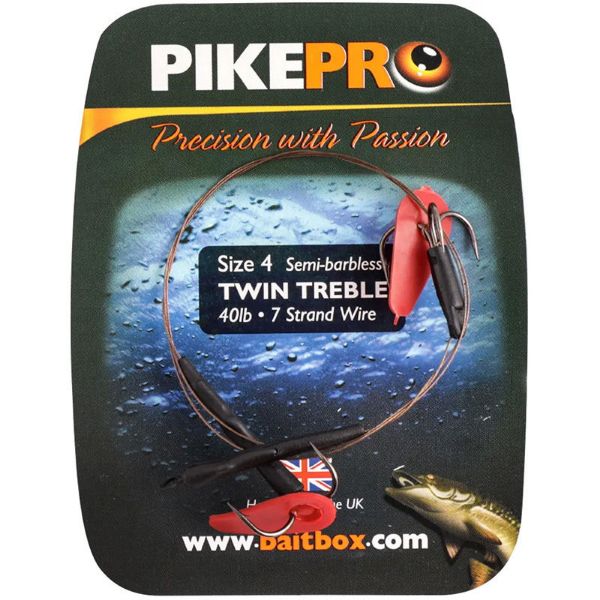 Picture of PikePro Twin-Treble Traces - Size 8