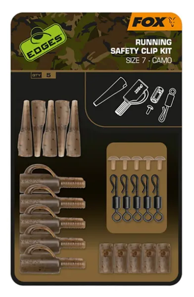 Fox Edges Camo Running Safety Clip Kits - Size 7